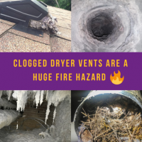 Clogged dryer vents inhibit airflow, creating a fire hazard as hot air gets trapped with highly flammable lint